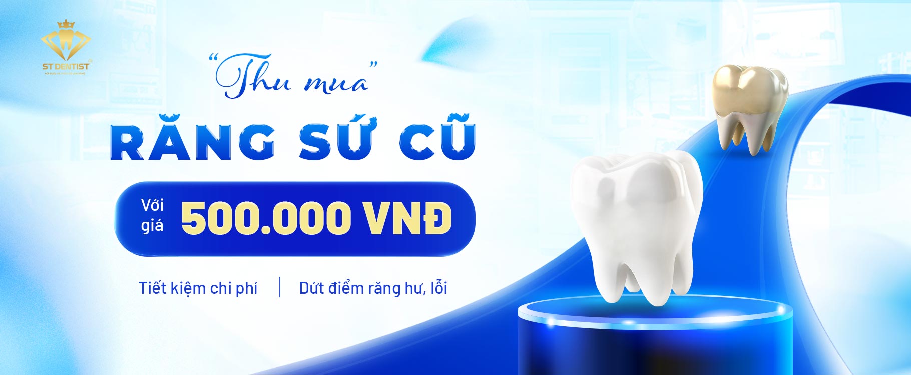 Thu răng sứ cũ 500k/răng